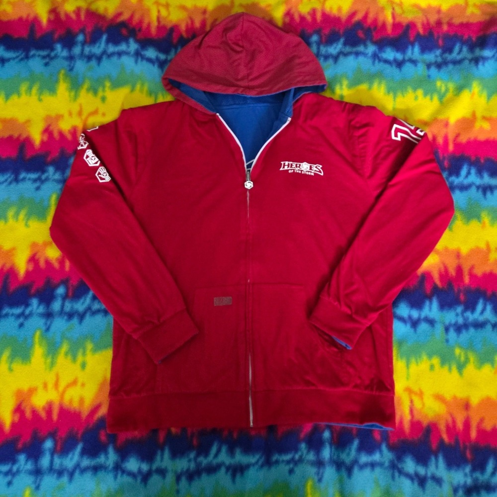 Blizzard Heroes of the Storm Zip Up Hoodie Red Gamer Logo Mens XL 2015 Launch